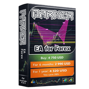 Darker EA MT4 automated Forex trading robot dashboard showing live market analysis and trade execution on MetaTrader 4