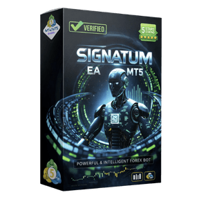 Signatum EA automated Forex trading robot analyzing market trends and executing trades on MetaTrader platform