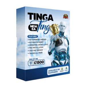 Tinga Tinga EA automated Forex trading robot analyzing market charts with smart entries on MetaTrader platform