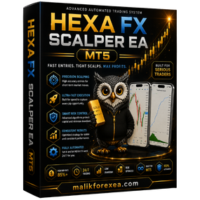 Download Hexa FX Scalper EA, an advanced automated Forex scalping system designed for market monitoring, fast trade execution