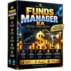 Funds Manager EA is a disciplined trading EA for Dollar and Funded Accounts, featuring a single-entry system, built-in Stop Loss, Take Profit