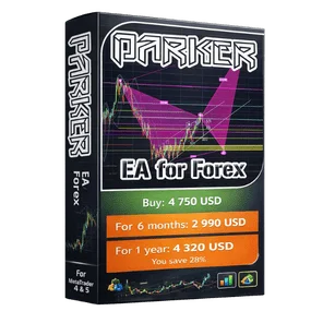 Darker EA MT4 automated Forex trading robot dashboard showing live market analysis and trade execution on MetaTrader 4