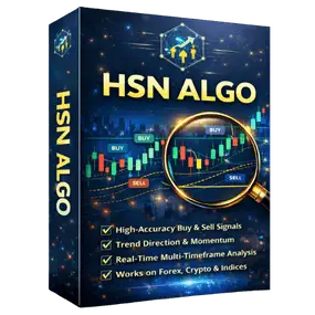HSN ALGO Indicator forex trading signal tool with buy and sell alerts on MT4 MT5 chart