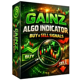 Gainz Algo Indicator showing buy and sell signals on MT4 & MT5 charts