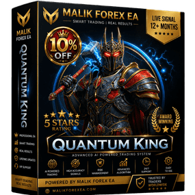 Quantum King EA automates Forex trading with rule-based execution, market monitoring, and risk management.